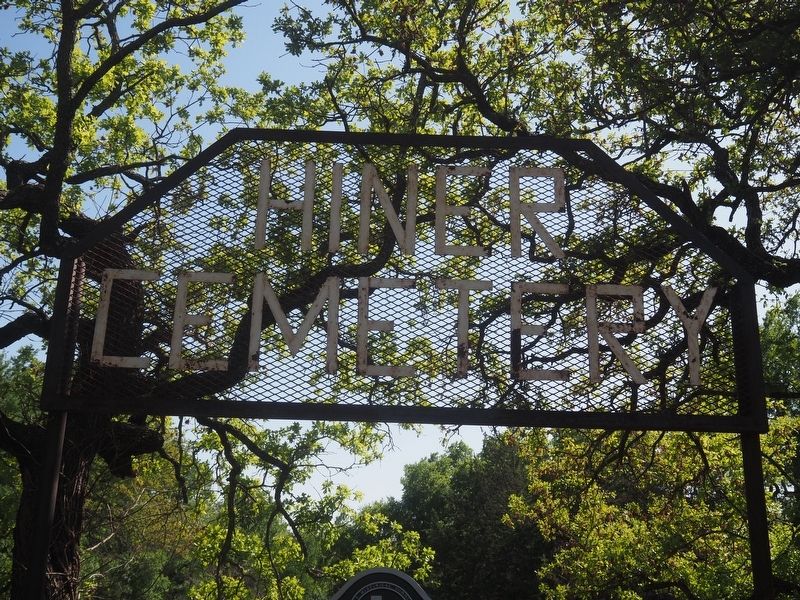 Hiner Cemetery Sign. Click for full size. Hiner Cemetery Sign image. Click for full size.