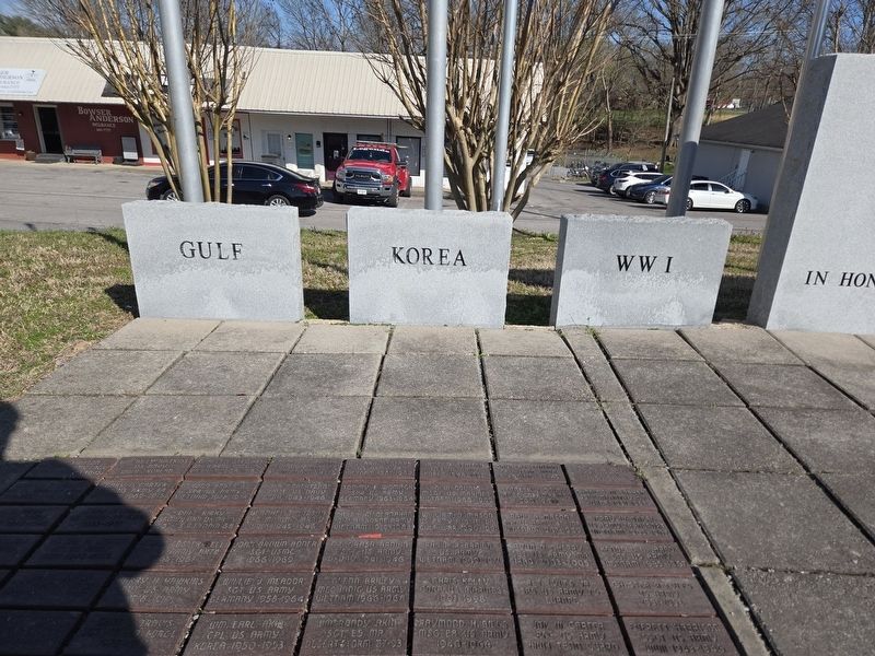 In honor of those who served Marker (left side) image. Click for full size.