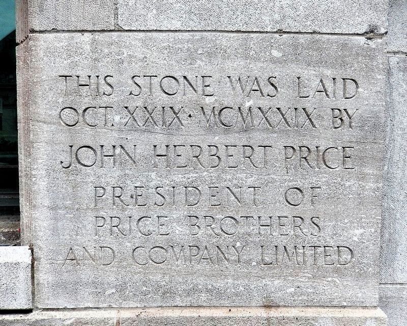 Price Building Cornerstone image. Click for full size.