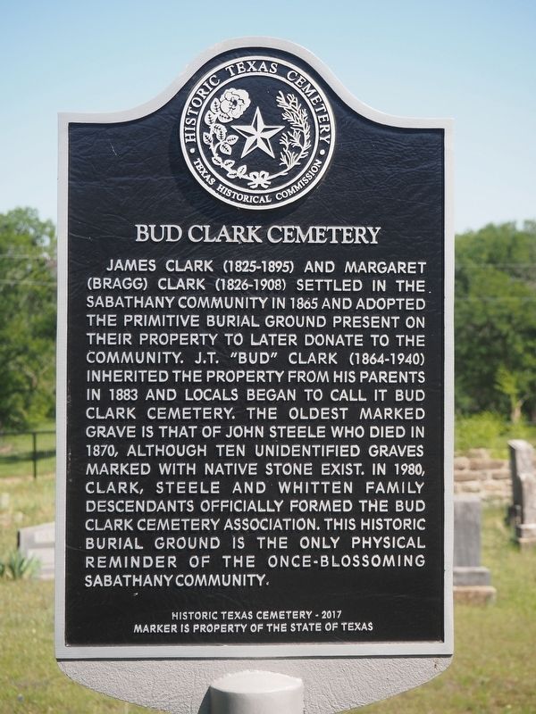 Bud Clark Cemetery Marker. Click for full size. Bud Clark Cemetery Marker image. Click for full size.