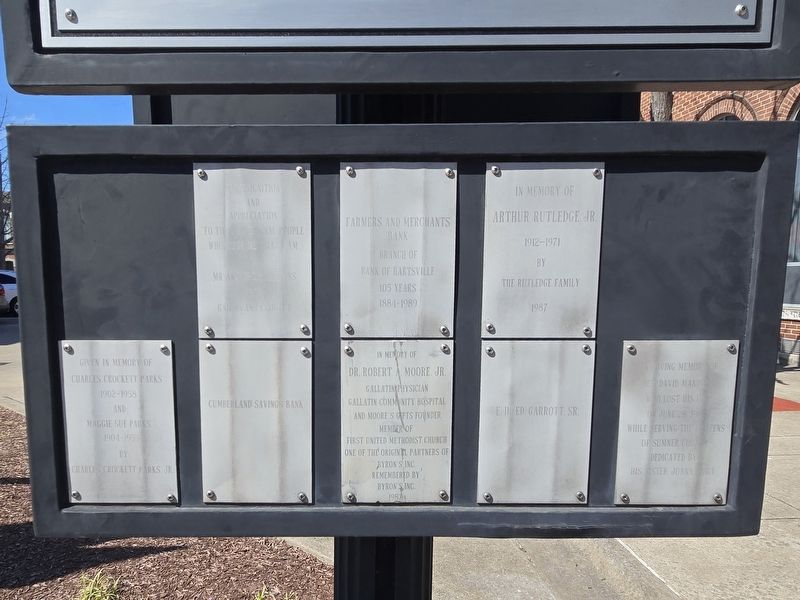 Donation plaques mentioned in Downtown Square Marker image. Click for full size.