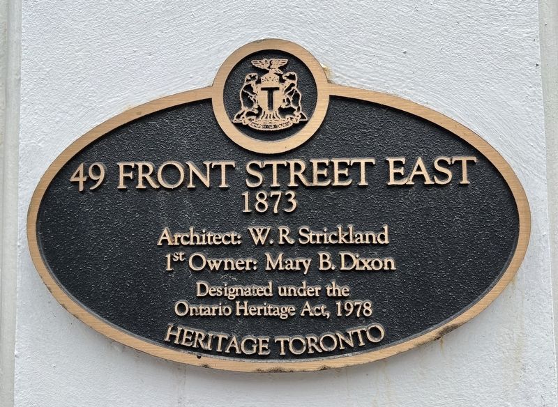 49 Front Street East Marker image. Click for full size.