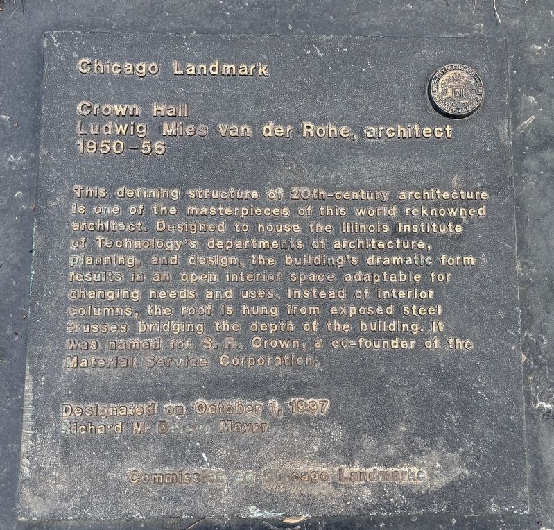 Crown Hall Marker image. Click for full size.