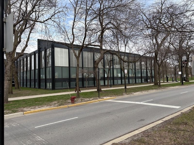 View of Crown Hall from across State Street image. Click for full size.