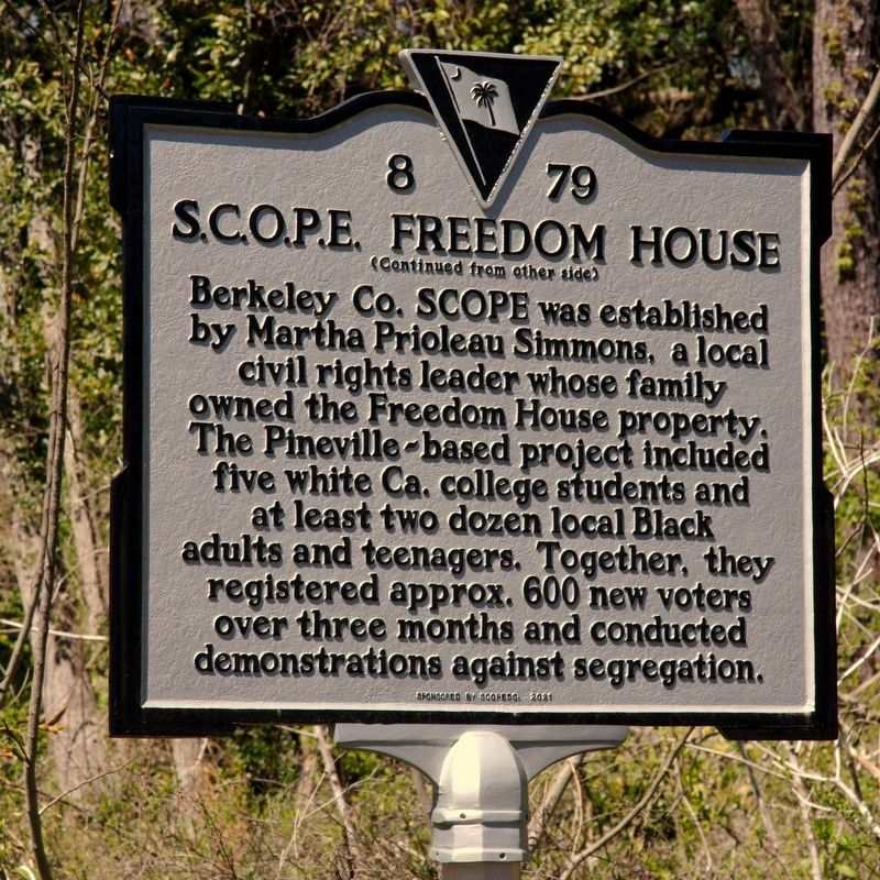 S.C.O.P.E. Freedom House Marker, Side One image. Click for full size.
