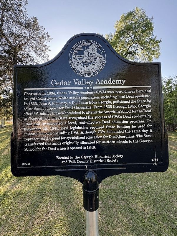 Cedar Valley Academy Marker image. Click for full size.