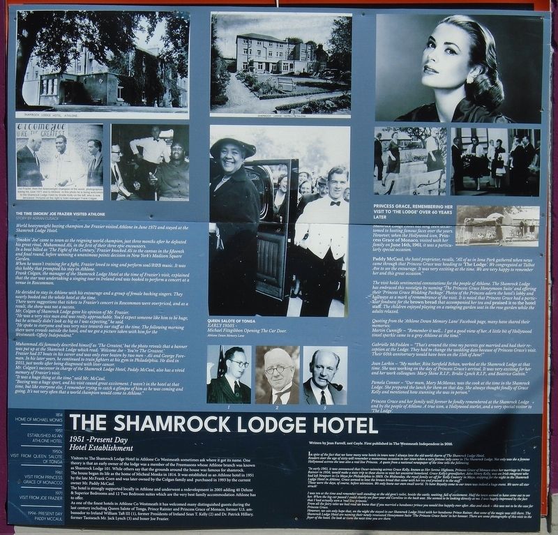 The Shamrock Lodge Hotel Marker image. Click for full size.