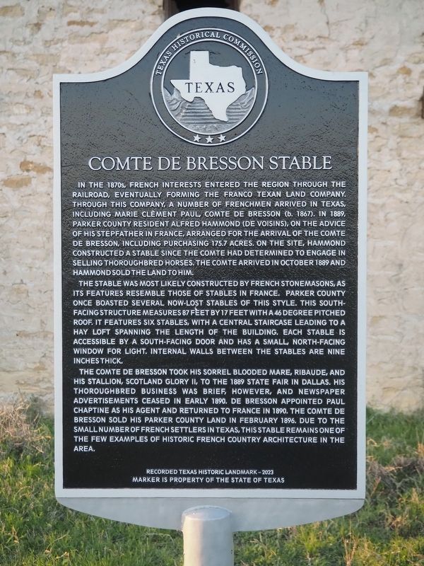 Comte De Bresson Stable Marker image. Click for full size.