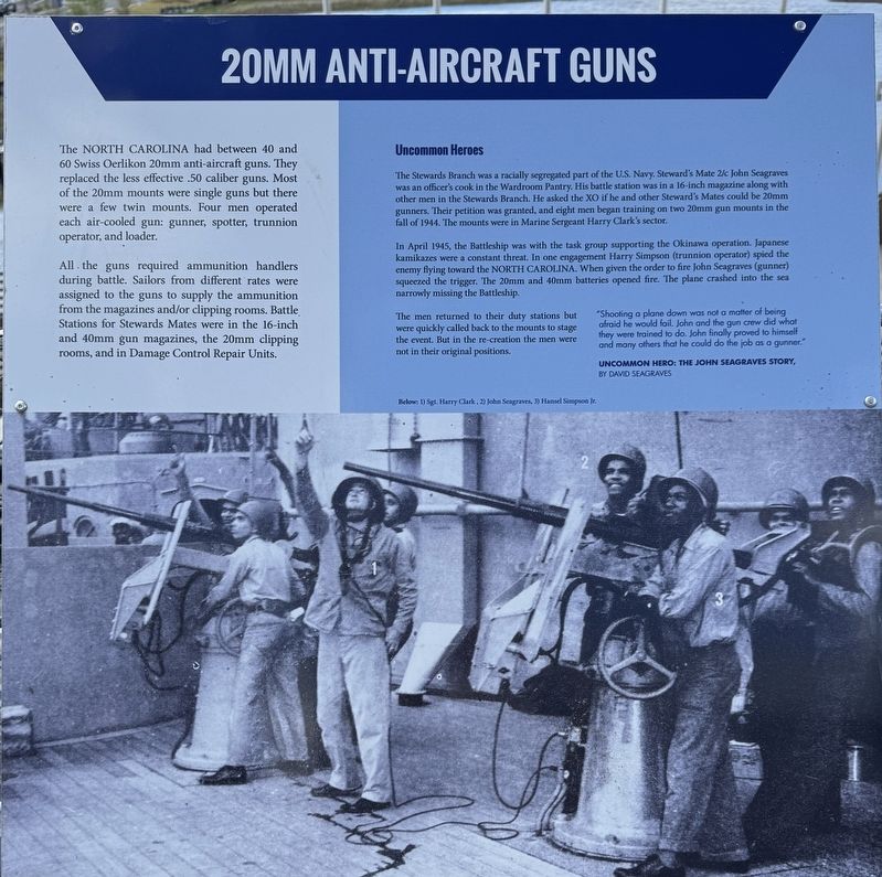 20MM Anti-Aircraft Guns Marker. Click for full size. 20MM Anti-Aircraft Guns Marker image. Click for full size.