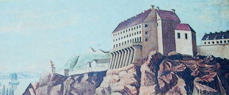 Marker detail: The Ch�teau Saint-Louis before the fire in 1834 image. Click for full size.