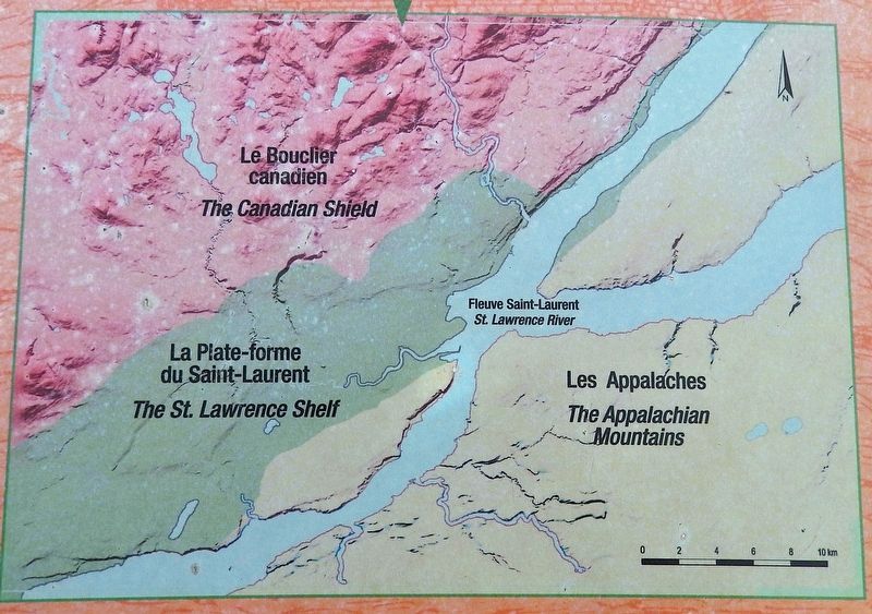 Marker detail: The geological provinces of the Quebec City region image. Click for full size.