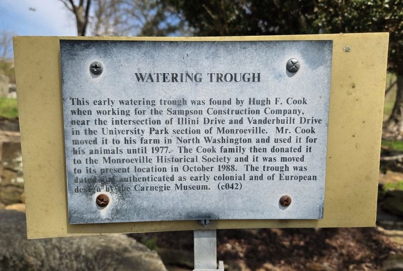 Watering Trough Marker. Click for full size. Watering Trough Marker image. Click for full size.