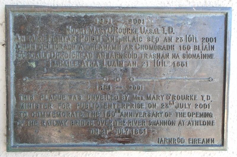 Athlone Railroad Bridge 150th Anniversary Marker image. Click for full size.