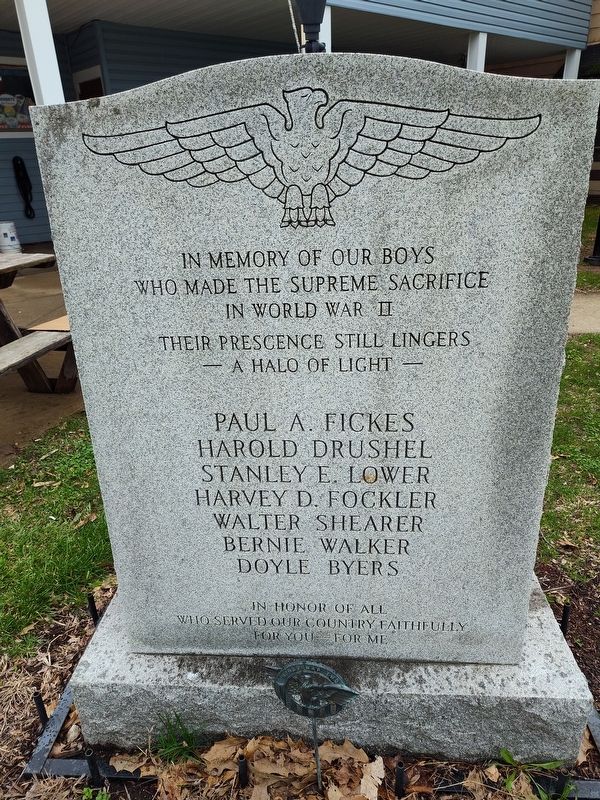 Jeromesville World War II Veterans Memorial Marker image. Click for full size.