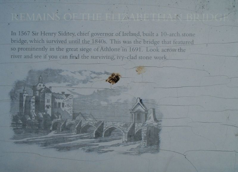 Remains of the Elizabethan Bridge Marker. Click for full size. Remains of the Elizabethan Bridge Marker image. Click for full size.