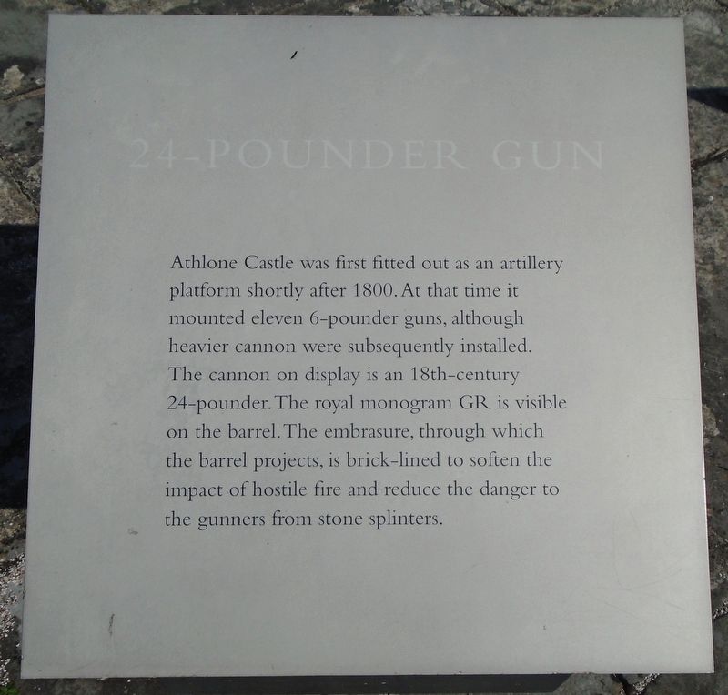 24-Pounder Gun Marker image. Click for full size.