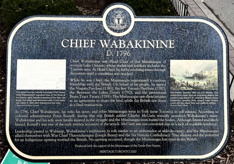 Chief Wabakinine Marker image. Click for full size.