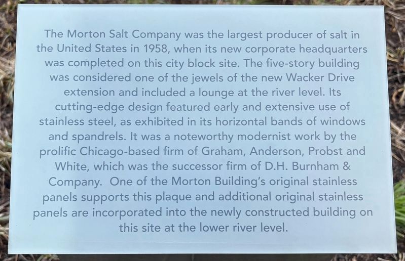 Site of Morton Salt Company Headquarters Marker image. Click for full size.