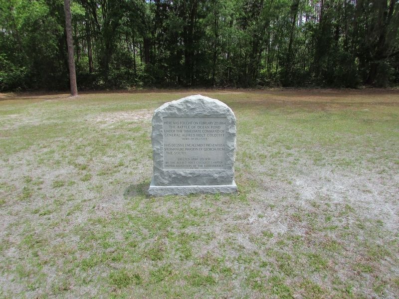 Battle of Ocean Pond (or The Battle of Olustee) Marker image. Click for full size.