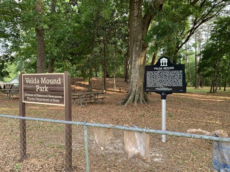 Velda Mound Marker. Click for full size. Velda Mound Marker image. Click for full size.