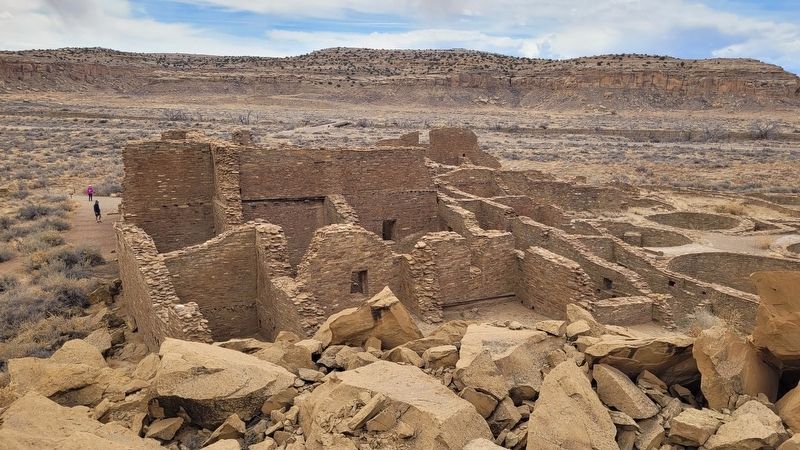 A view from above Pueblo Bonito. Click for full size. A view from above Pueblo Bonito image. Click for full size.