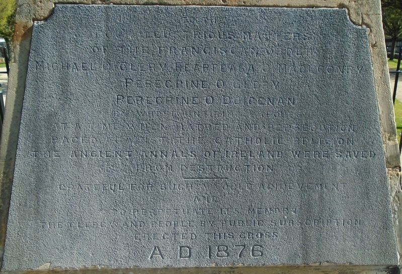 The Four Masters Dedication Marker. Click for full size. The Four Masters Dedication Marker image. Click for full size.
