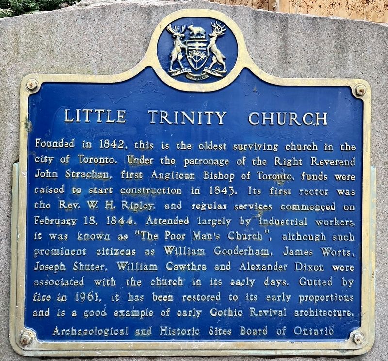 Little Trinity Church Marker image. Click for full size.