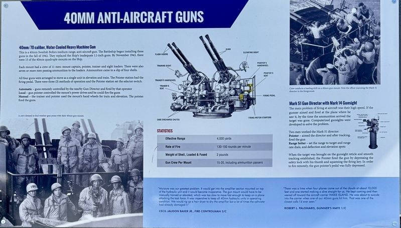 40MM Anti-Aircraft Guns Marker image. Click for full size.