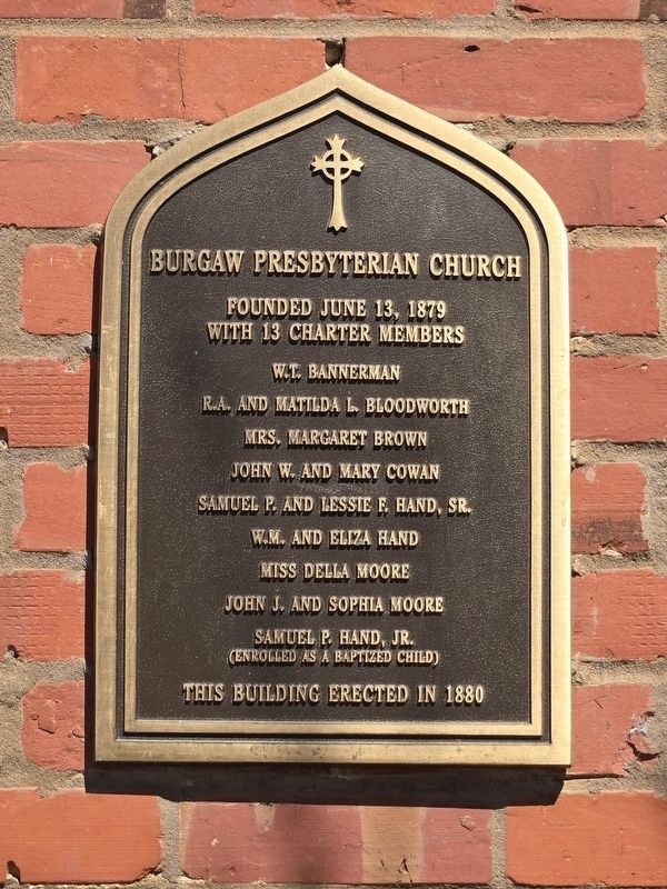 Burgaw Presbyterian Church Marker image. Click for full size.