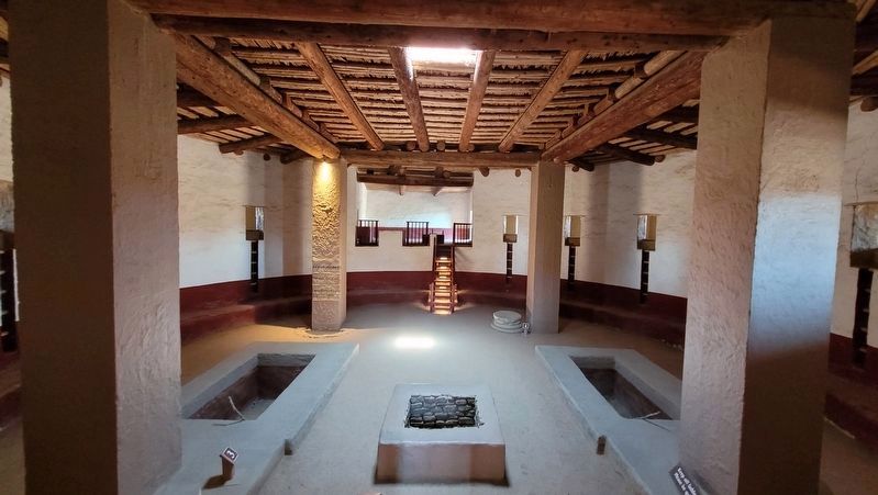 Reconstructed great kiva interior at Aztec Ruins National Monument. Click for full size. Reconstructed great kiva interior at Aztec Ruins National Monument image. Click for full size.