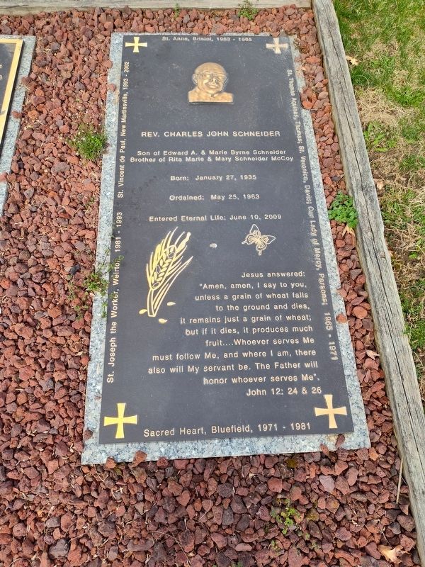 Rev. Charles John Schneider Marker image. Click for full size.