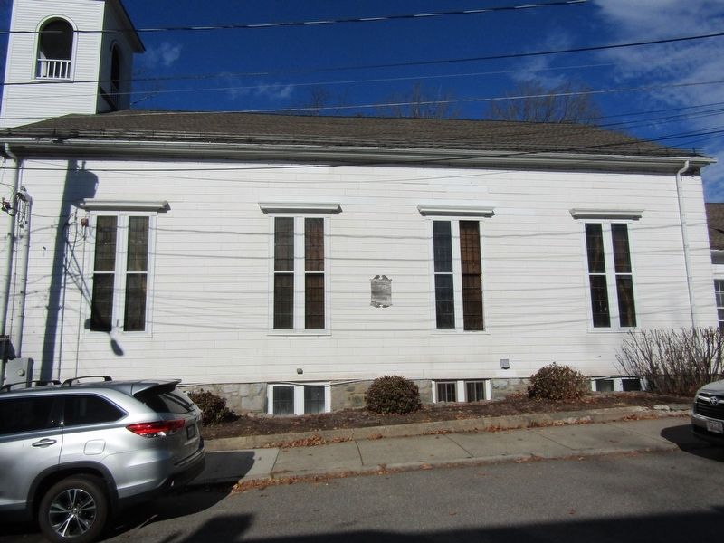 First Church in Old U.F. Village Marker. Click for full size. First Church in Old U.F. Village Marker image. Click for full size.