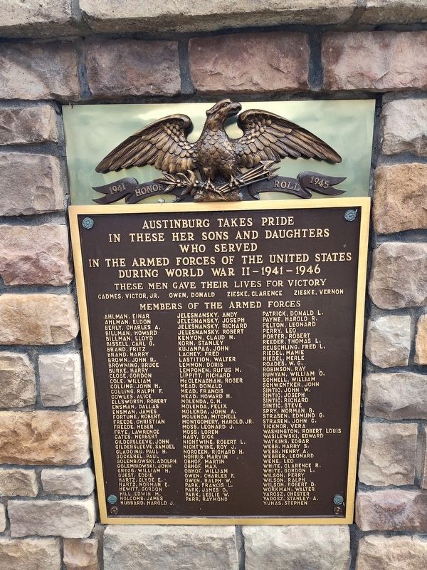 Austinburg Honor Roll Marker image. Click for full size.