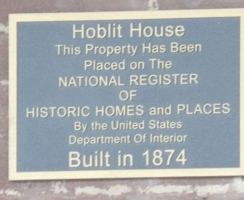 Hoblit House Marker image. Click for full size.