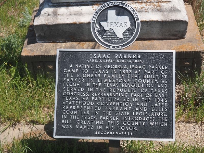Isaac Parker Marker. Click for full size. Isaac Parker Marker image. Click for full size.