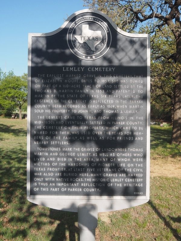 Lemley Cemetery Marker. Click for full size. Lemley Cemetery Marker image. Click for full size.