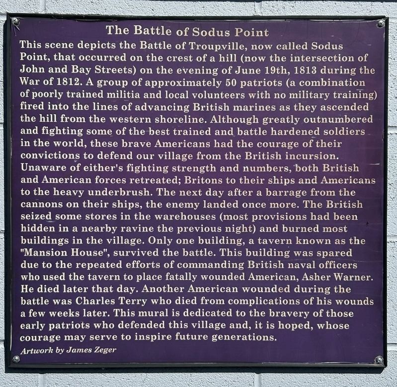 The Battle of Sodus Point Marker. Click for full size. The Battle of Sodus Point Marker image. Click for full size.