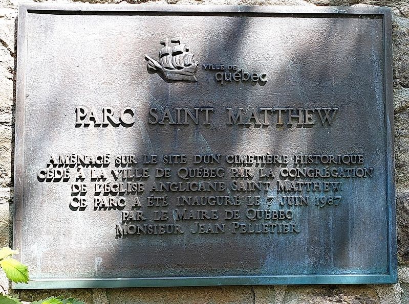 Parc Saint Matthew Marker image. Click for full size.