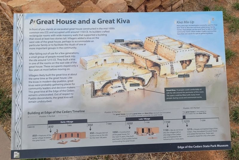 A Great House and a Great Kiva Marker image. Click for full size.