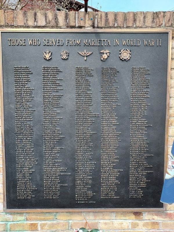 Those Who Served From Marietta in World War II Marker image. Click for full size.