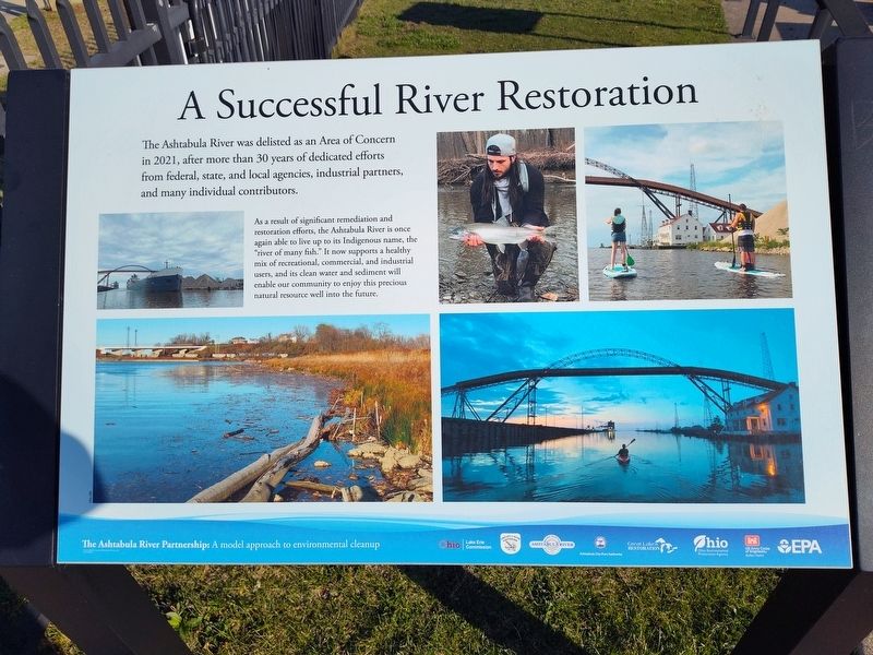 A Successful River Restoration Marker. Click for full size. A Successful River Restoration Marker image. Click for full size.