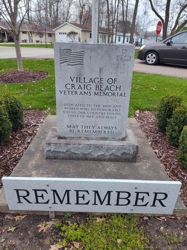Village of Craig Beach Veterans Memorial Marker image. Click for full size.