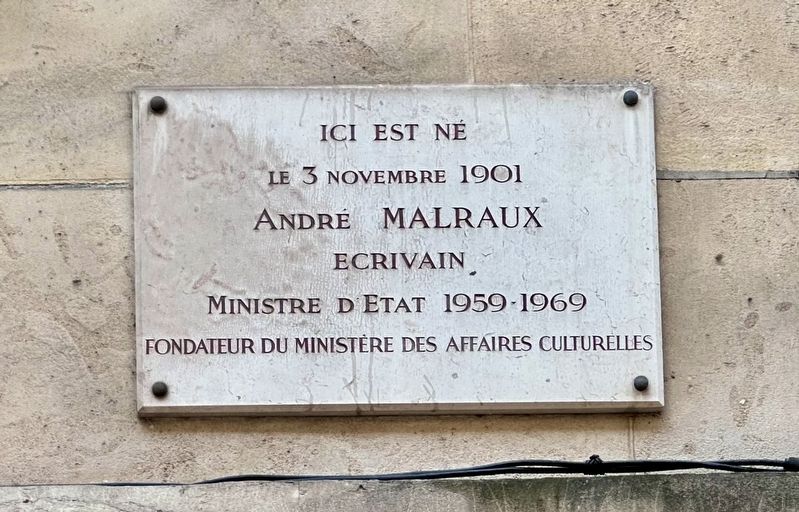Andr� Malraux Marker image. Click for full size.