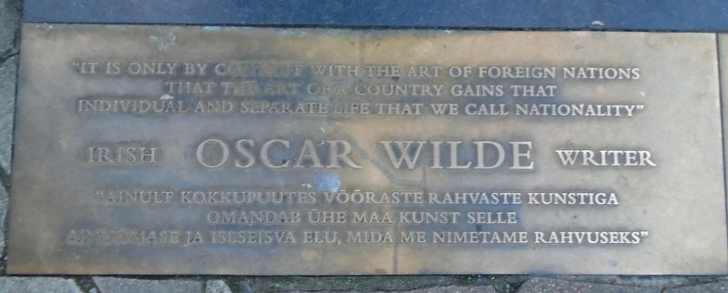 Oscar Wilde Marker. Click for full size. Oscar Wilde Marker image. Click for full size.