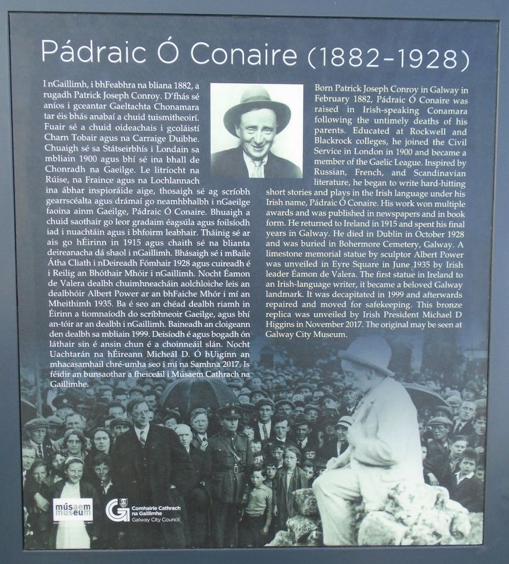 P�draic � Conaire (1882-1928) Marker image. Click for full size.
