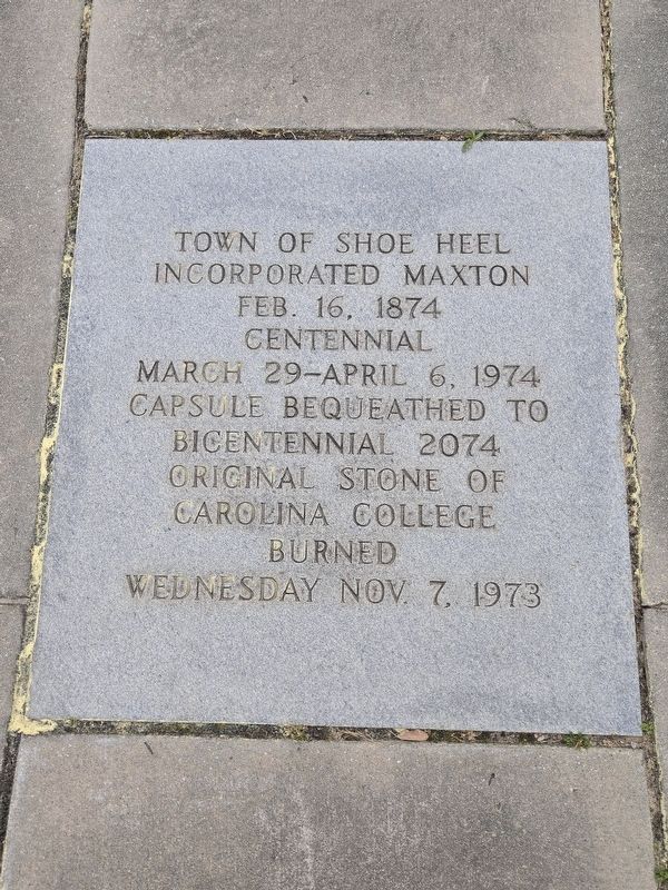 Town of Shoe Heel side of marker image. Click for full size.