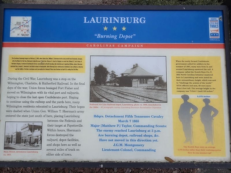Laurinburg Marker image. Click for full size.