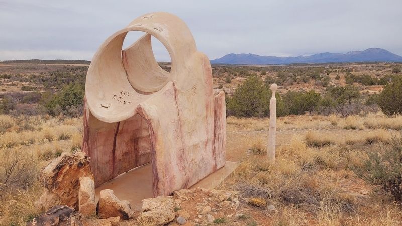 "Sun Marker" sculpture by Joe Pachak image. Click for full size.