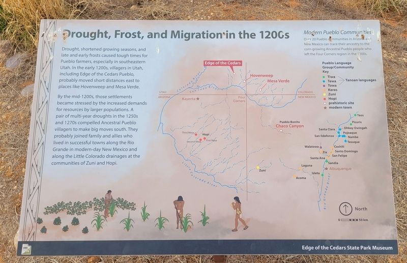 Drought, Frost, and Migration in the 1200s Marker image. Click for full size.