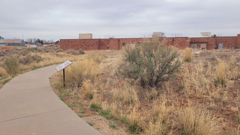 The view of the marker along the trailway image. Click for full size.
